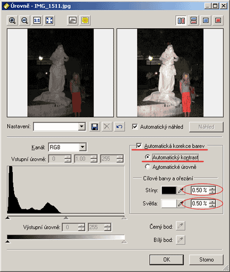 Úpravy fotografií v PC, 3.díl - kontrast