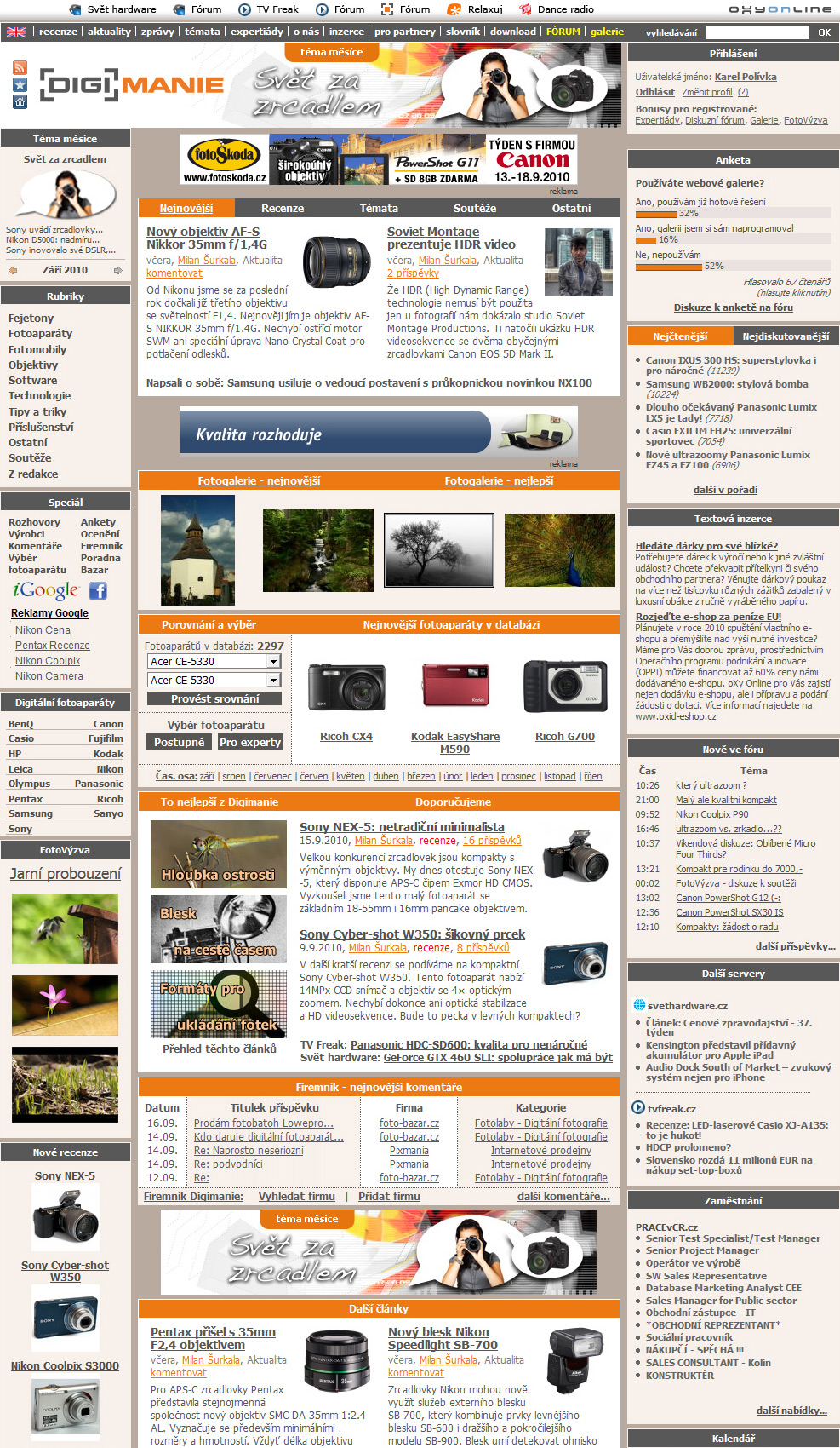 Vylepšování Digimanie pokračovalo i v létě!