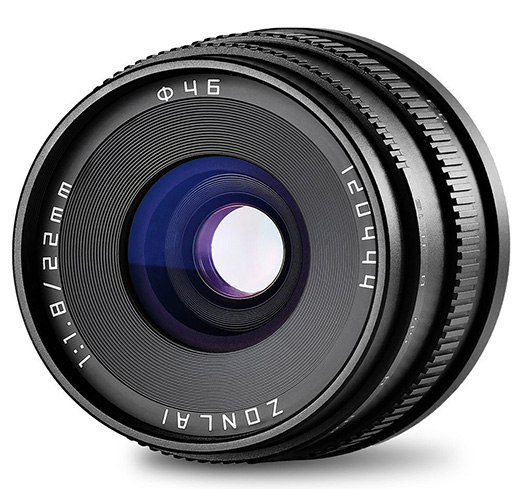 Světelný CSC objektiv Zonlai 22mm f/1.8