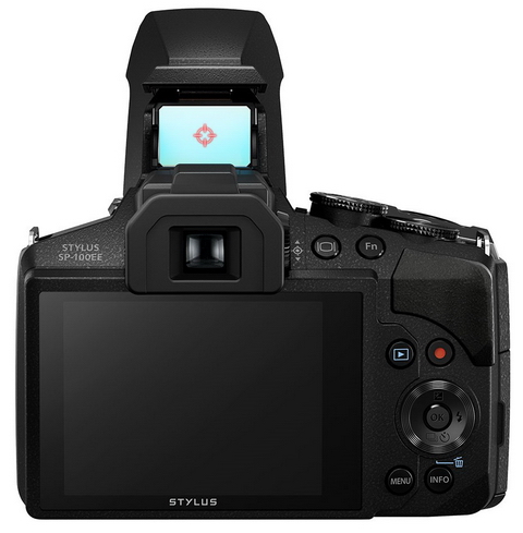 Ultrazoom Olympus SP-100EE se zaměřovačem