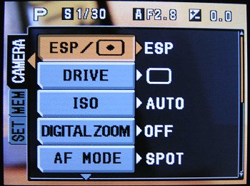 Kapesní rychlý Olympus s velkým displejem