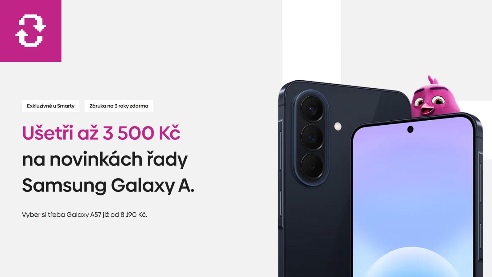 Samsung Galaxy A57 a A37 koupíte na Smarty.cz až o 3 500 Kč levněji