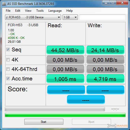 Samsung EVO microSDHC 32 GB AS SSD Benchmark 2