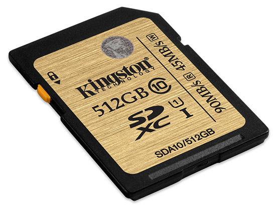 Kingston uvedl 512GB SDXC UHS-I paměťovou kartu