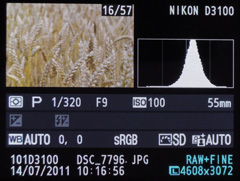 Nikon D3100: základ nabídky DSLR