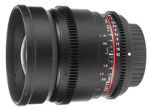 Samyang představil videoobjektiv 16mm T2.2 ED