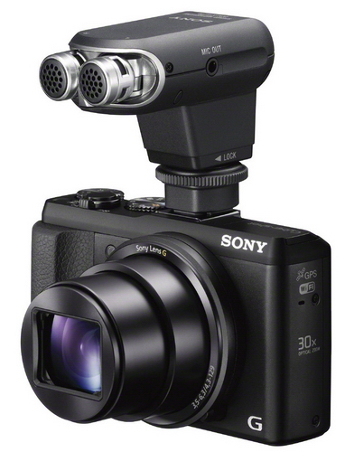 Sony Cyber-shot HX50V s 30× zoomem a sáňkami pro příslušenství