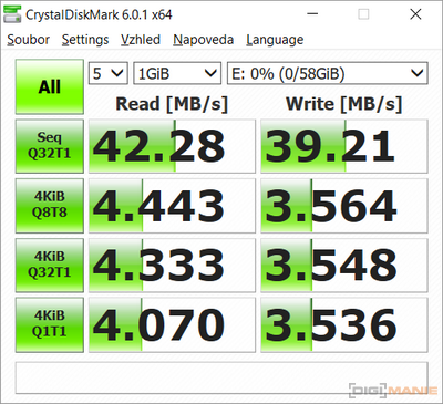 Kingston React SDXC 64GB CrystalDiskMark HS3