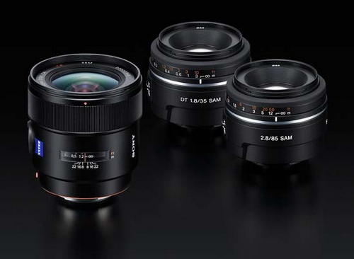 Nové objektivy pro zrcadlovky Sony