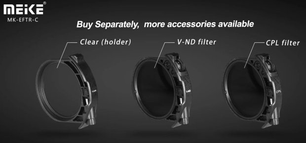 Meike MK-EFTR-C: redukce z EF na RF s možností vložení filtrů