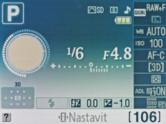 Nikon D3100: základ nabídky DSLR