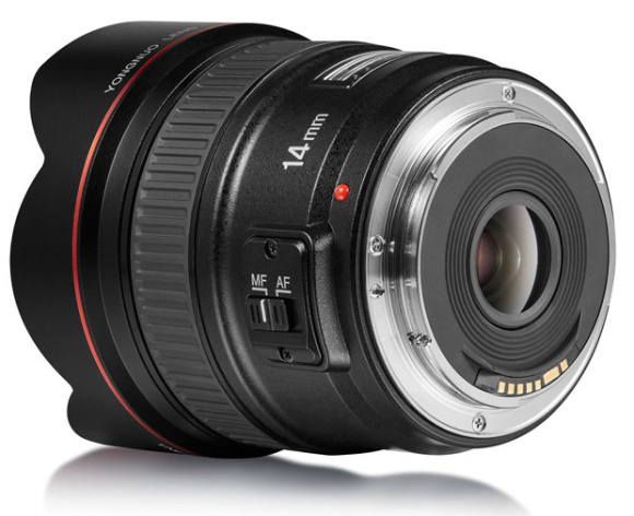 Yongnuo uvedlo objektiv YN 14mm f/2.8 s autofokusem