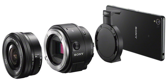 Modul Sony QX1 s APS-C senzorem a QX30 s 30× zoomem