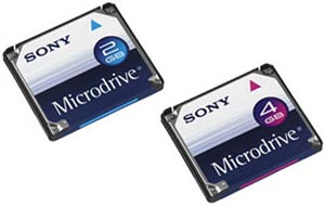 2 a 4 GB Microdrive od Sony