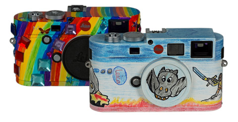 Aukce fotoaparátů Leica, dva modely vytvořené dětmi základní školy