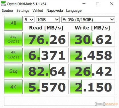 SanDisk microSDHC Ultra UHS-I 16 GB CrystalDiskMark RDF8