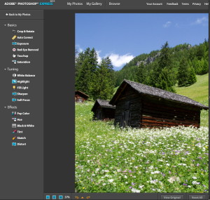 Adobe Photoshop Express Beta: Sdílení a editace
