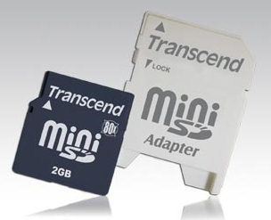 Transcend představuje médium Transcend 2 GB miniSD 80X