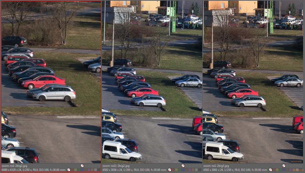 Srovnání po 6 letech, APS Samsung 14,6 MPx vs 28 MPx