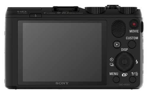 Sony Cyber-shot HX50V s 30× zoomem a sáňkami pro příslušenství