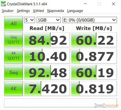 Kingston microSDXC U3 SDCA3 64GB CrystalDiskMark RDF8