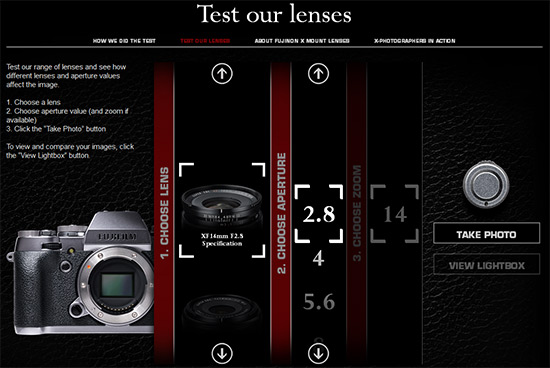 Fujifilm spustil stránku, kde se můžete podívat na projevy všech objektivů