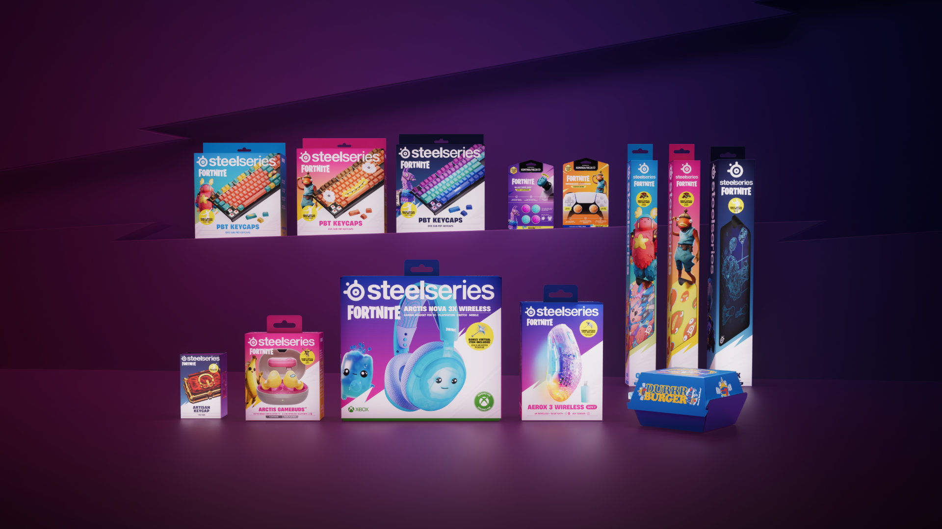 Nová Fortnite kolekce příslušenství od SteelSeries a KontrolFreek