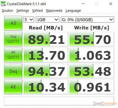 Kingston microSDXC U3 SDCA3 64GB CrystalDiskMark HS4