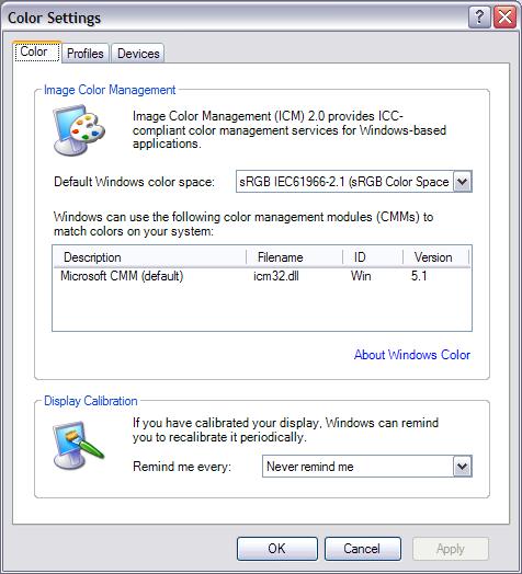 Windows Vista s vylepšeným color managementem?