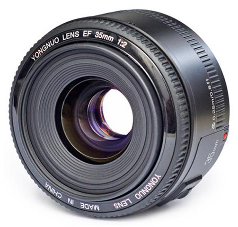 Yongnuo uvádí klony objektivů Canon, vedle 50mm F1.4, 50mm F1.8 nově i 35mm F2