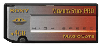 Technické parametry 4 GB Memory Sticku PRO od Sony