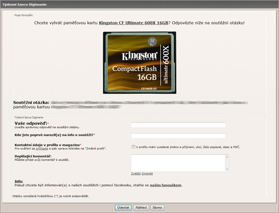 Týdenní šance s Kingstonem - závěr