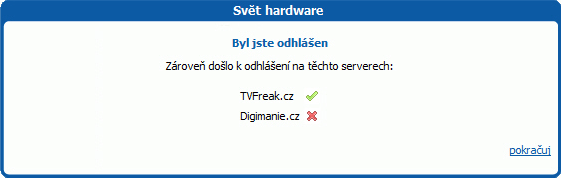 Nové společné přihlašování SHW, TVFreaku a Digimanie