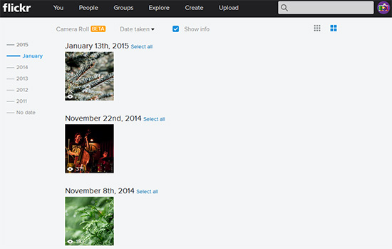 Flickr uvádí Camera Roll pro snazší správu obrázků
