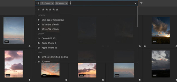 Adobe Lightroom CC s lepším vyhledáváním a HDR Panorama