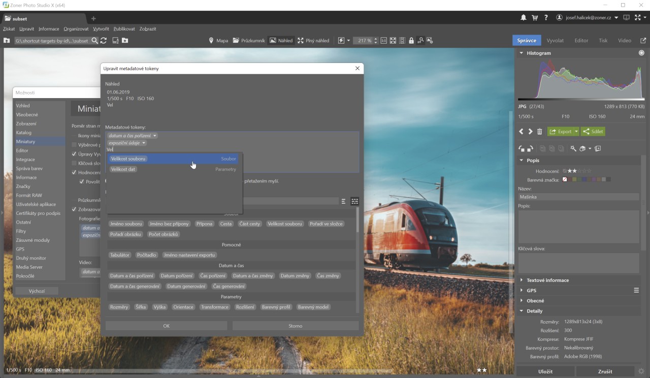 Zoner Photo Studio X přináší nativní RAWy, metadatové tokeny i lepší UI