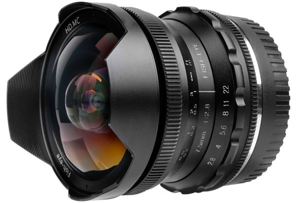 Levné rybí oko Pergear 7.5mm f/2.8 pro MFT i APS-C