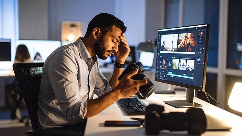Studie ukázala negativní vliv dlouhých úprav fotek na zdraví fotografů, 18,7 % vyhořelo