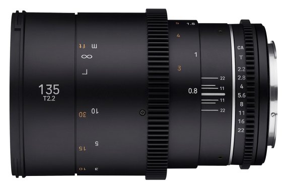 Samyang představuje další "cine" objektiv: VDSLR 135mm T2.2 Mark II