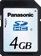 4 GB SDHC karta Panasonicu