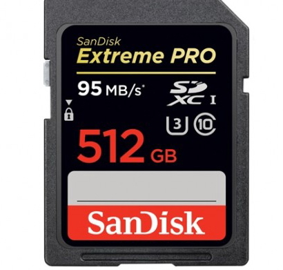 SanDisk uvedl první 512GB SDXC kartu Extreme PRO
