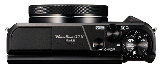 Canon PowerShot G7 X Mark II horní strana