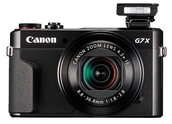 Canon PowerShot G7 X Mark II s vyklopeným bleskem