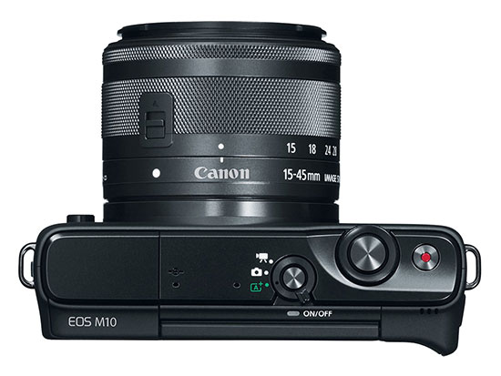 Canon EOS M10 horní strana