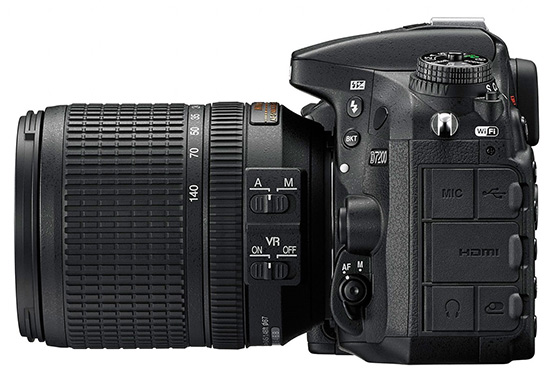 Nikon D7200 levá strana