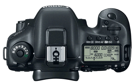 Canon EOS 7D Mark II horní strana