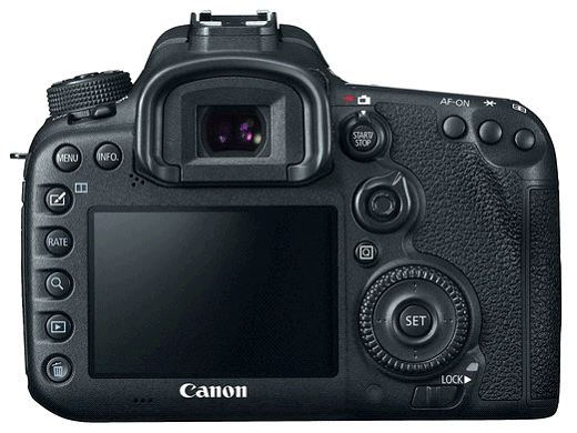 Canon EOS 7D Mark II zadní strana s LCD displejem