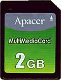 Click for: Apacer launches 2GB MultiMedia Card