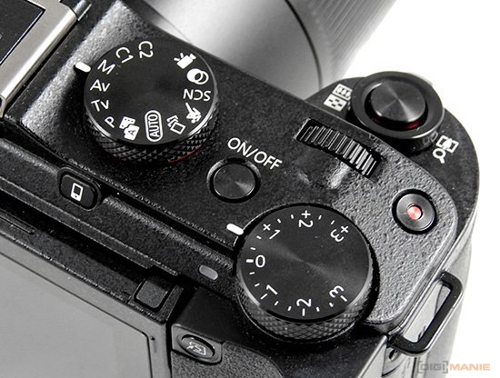 Canon PowerShot G3 X horní ovládací prvky