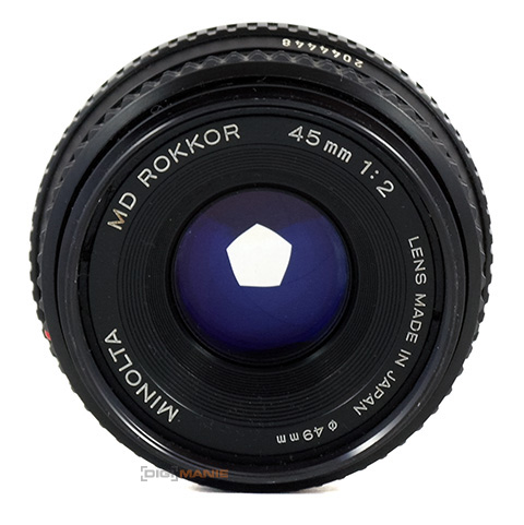 Minolta MD Rokkor 45mm F2.0 irisová clona